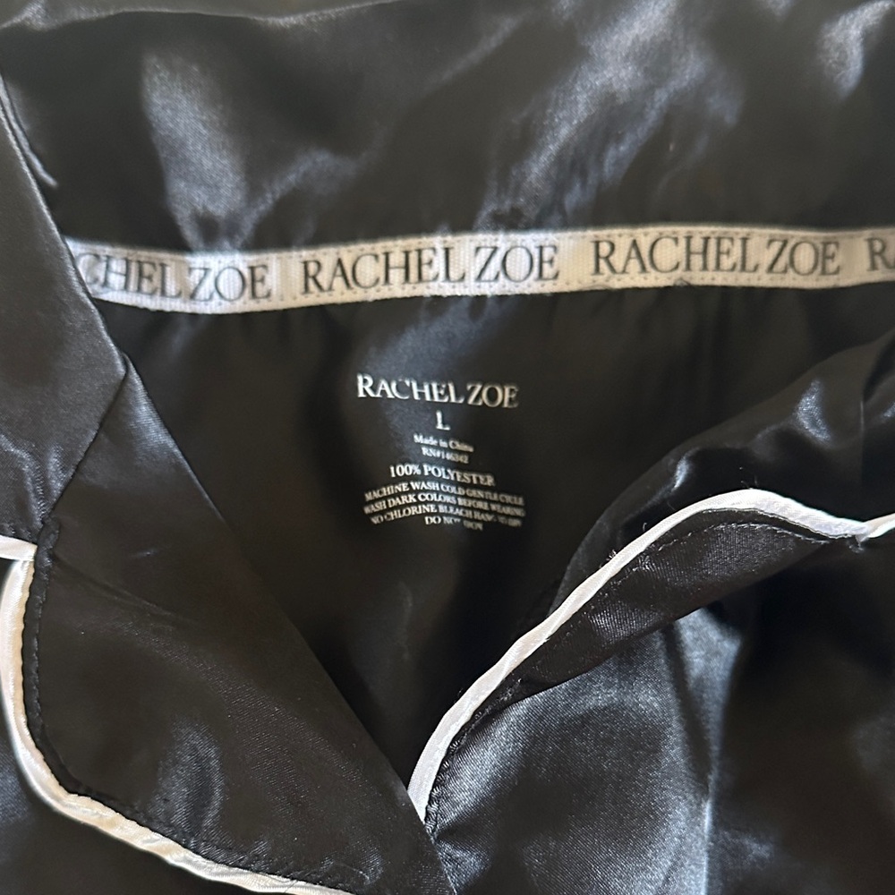 Rachel Zoe Black Satin Lounge Wear